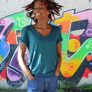 Tourquoise Green Leopard T Shirt